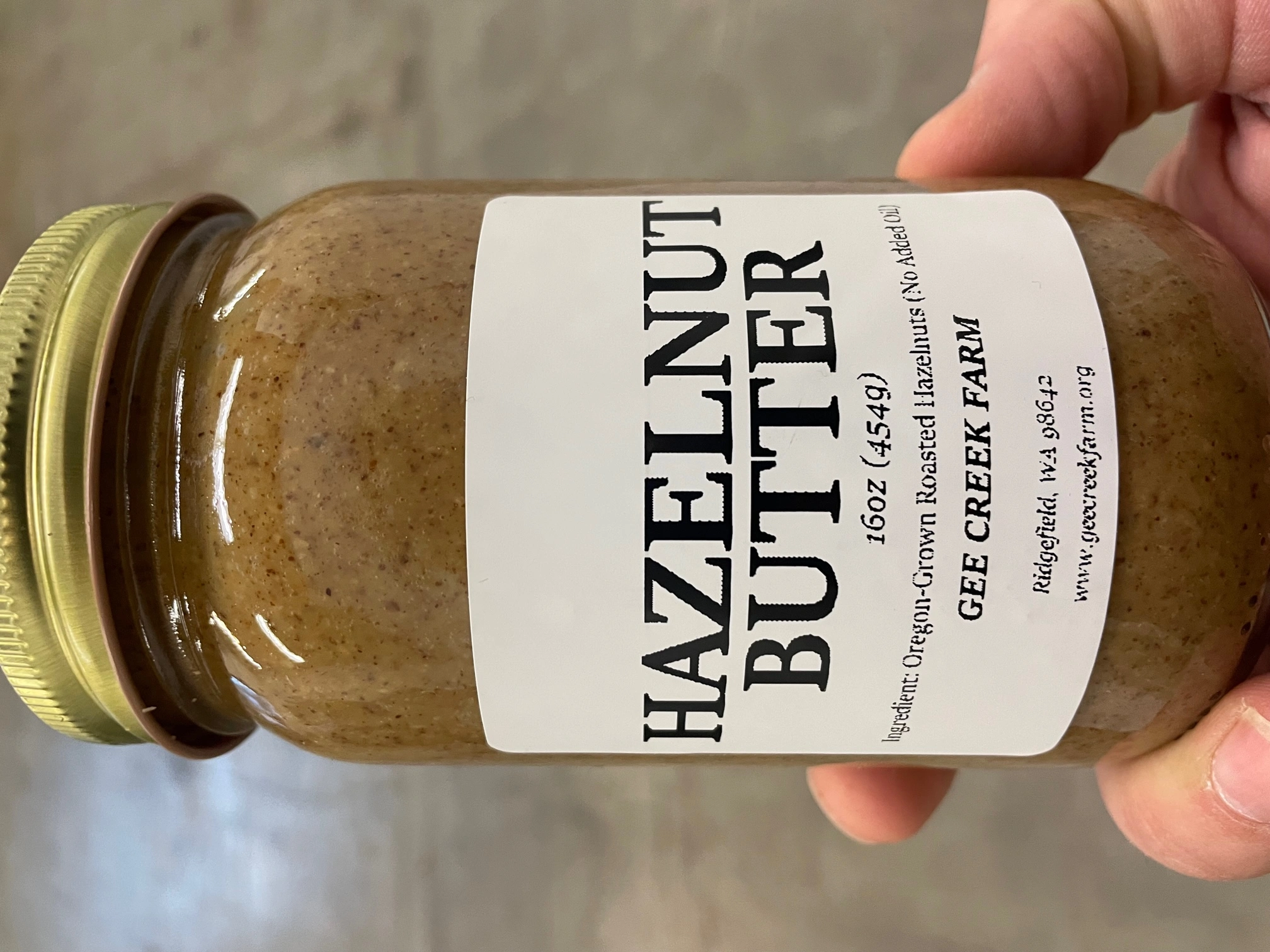 Gee Creek Oregon-Grown Hazelnut Butter Gee Creek Oregon-Grown Hazelnut Butter